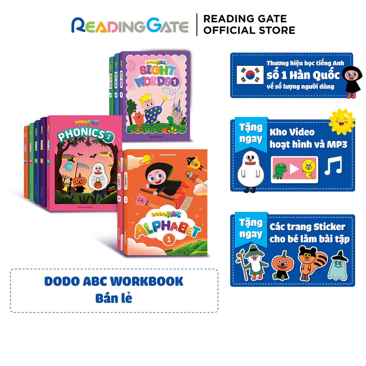 Sách DODO ABC WORKBOOK - PHONICS 2 READING GATE Cho Bé Từ 5 Đến 8 Học Ngữ Âm, Đánh Vần Tiếng Anh