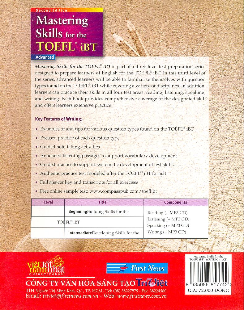 Mastering Skills For The Toefl IBT Writing - Kèm 1 CD