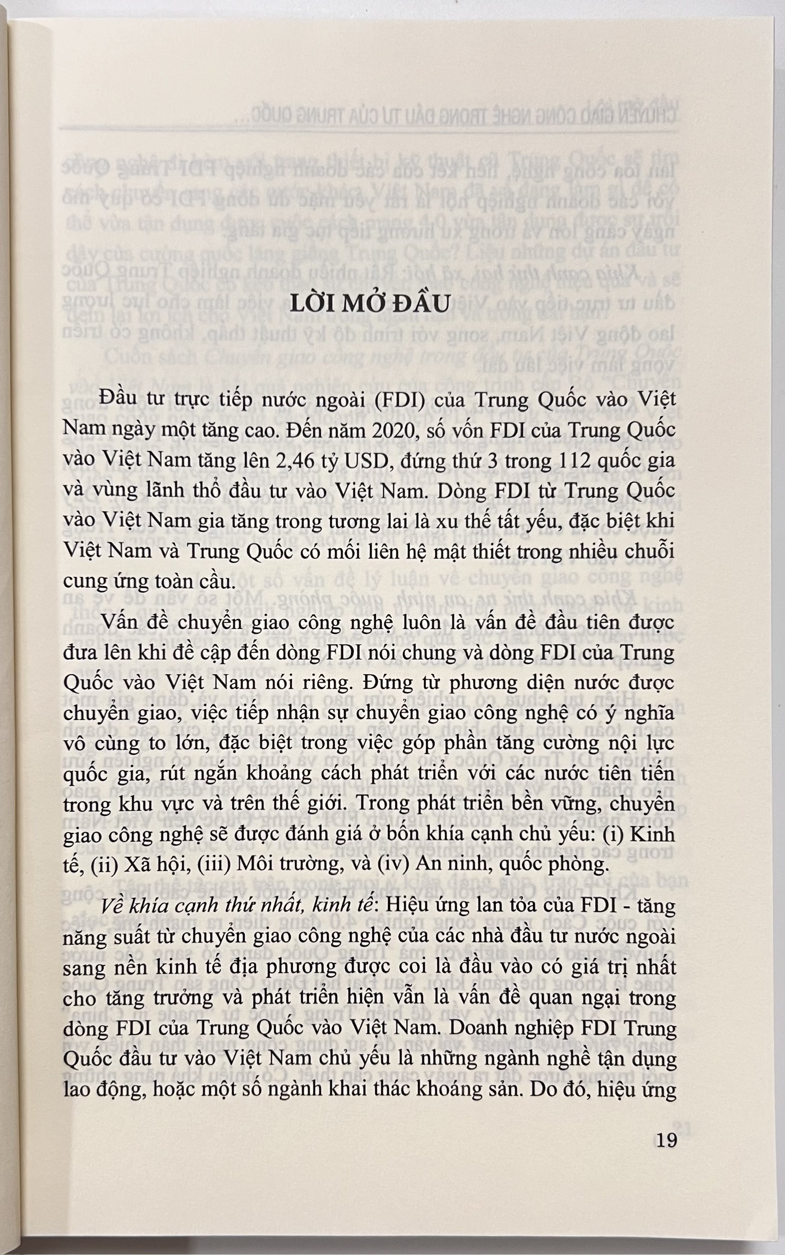 Sách - Chuyển Giao Công Nghệ Trong Đầu Tư Của Trung Quốc Vào Việt Nam
