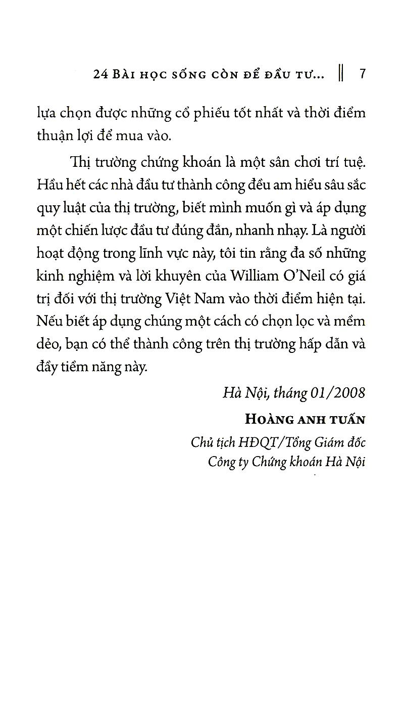 24 Bài Học Sống Còn Để Đầu Tư Thành Công Trên Thị Trường Chứng Khoán (Tái Bản)