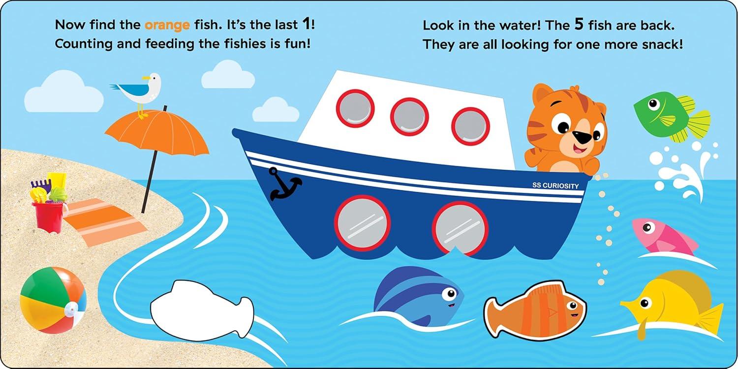 Sách ngoại văn: Baby Einstein Ocean Explorers - Squish & Peek - Five Hungry Fish