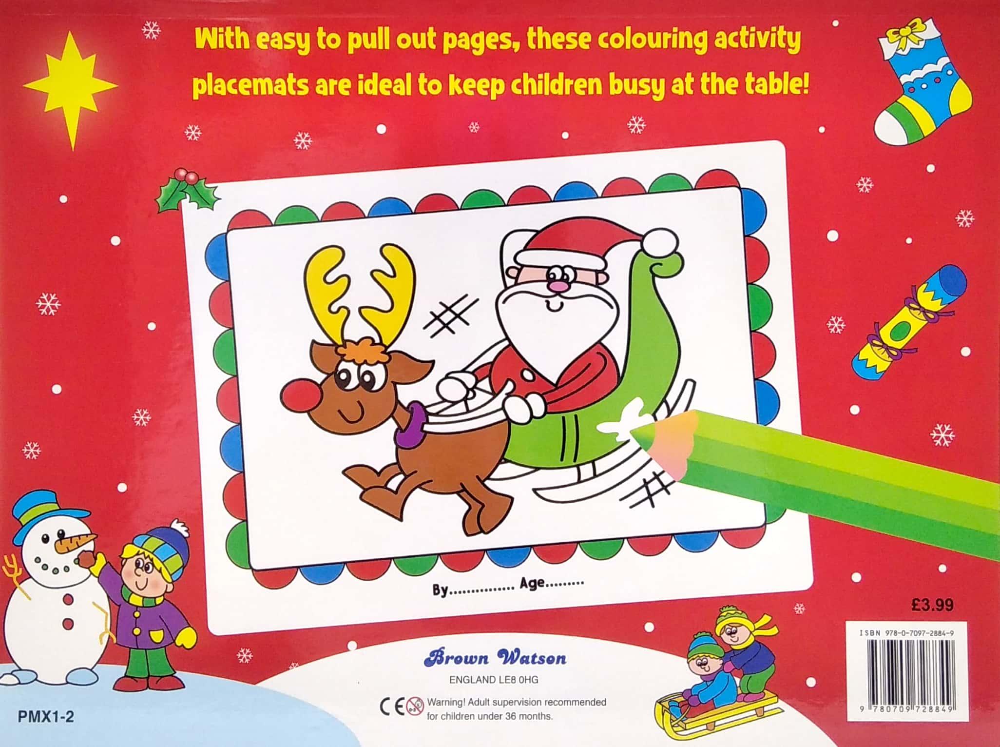 I Love To Colour My Placemat - Christmas (Red)