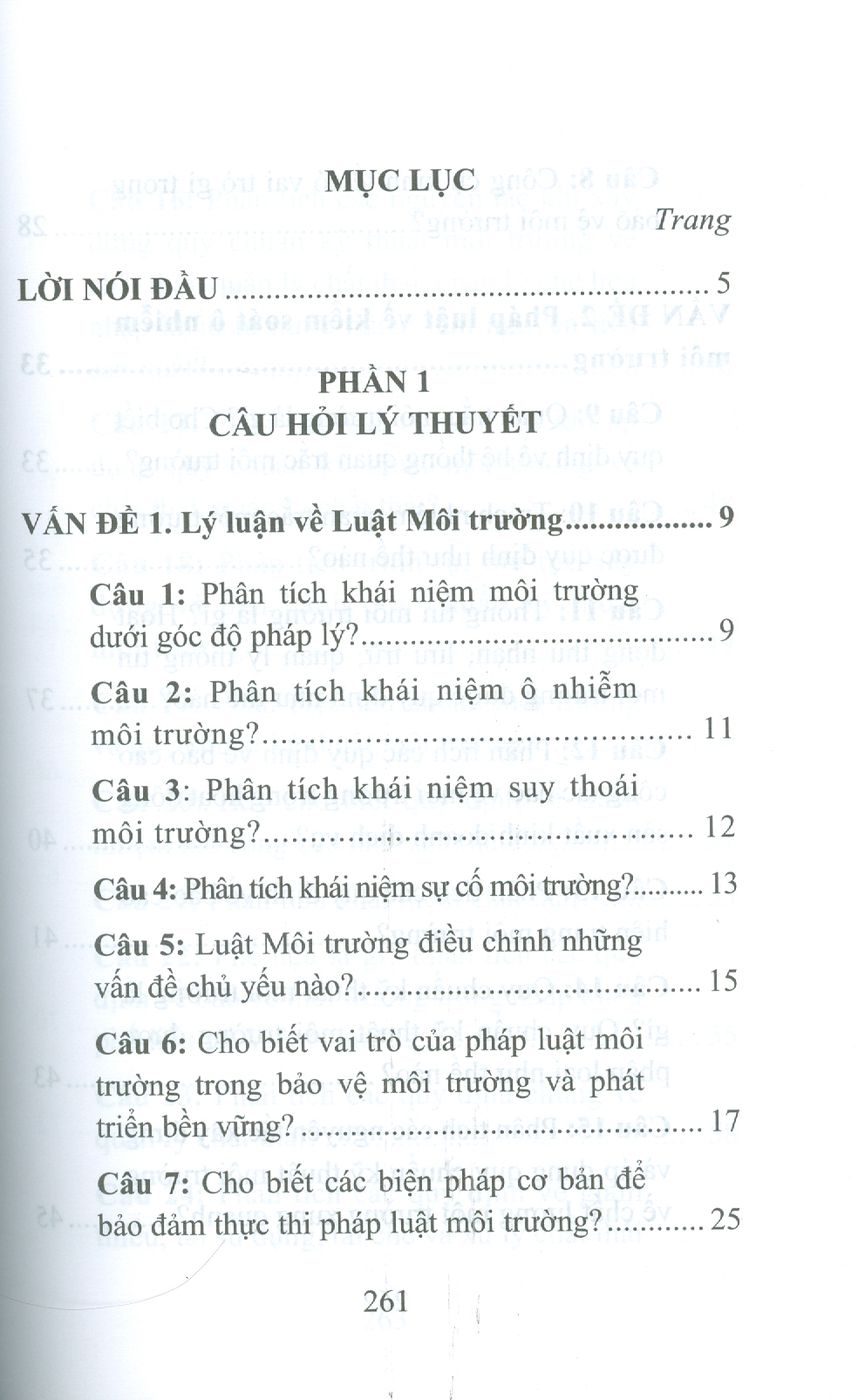 Hướng Dẫn Ôn Tập Luật Môi Trường - Dùng Cho Hệ Đào Tạo Cử Nhân Và Thạc Sĩ Các Chuyên Ngành Thuộc Lĩnh Vực Khoa Học Pháp Lý
