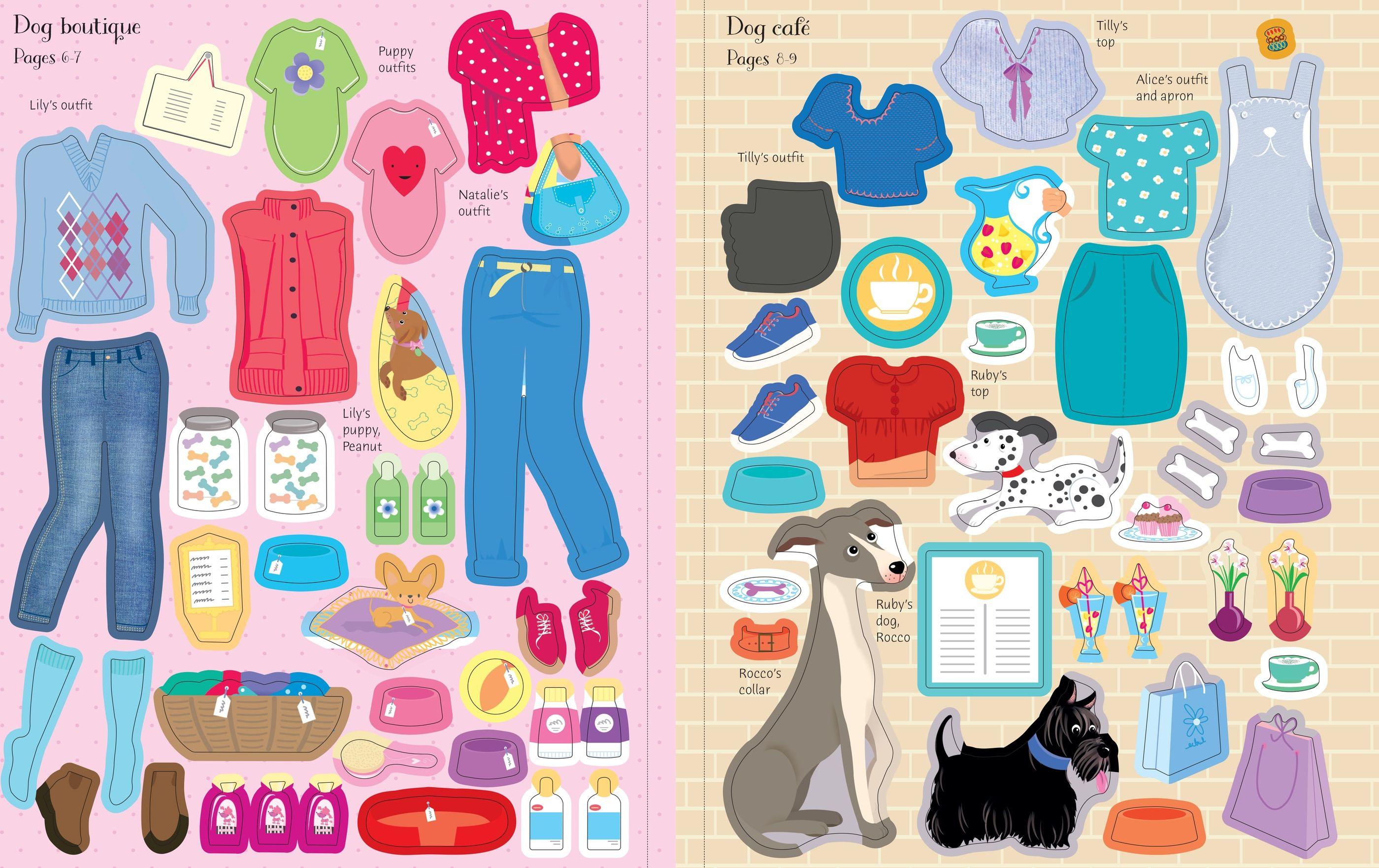 Sticker Dolly Dressing Dogs And Puppies