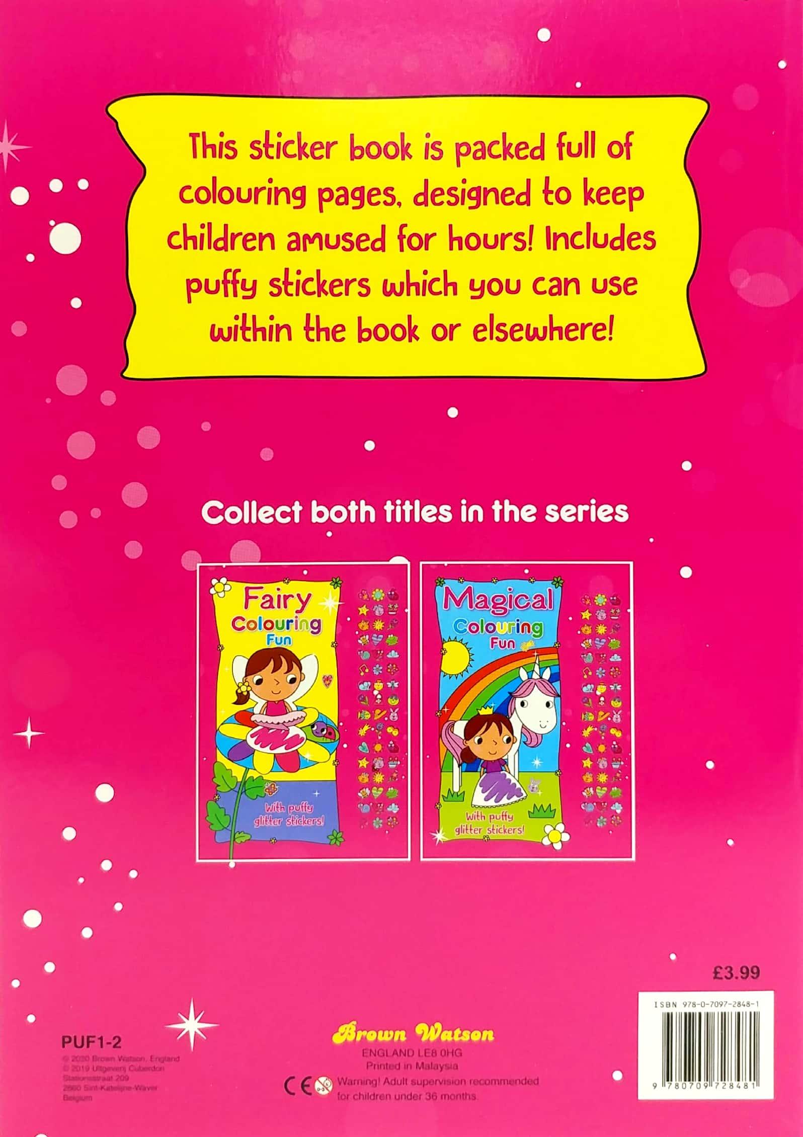 Fairy Colouring Fun With Puffy Glitter Stickers