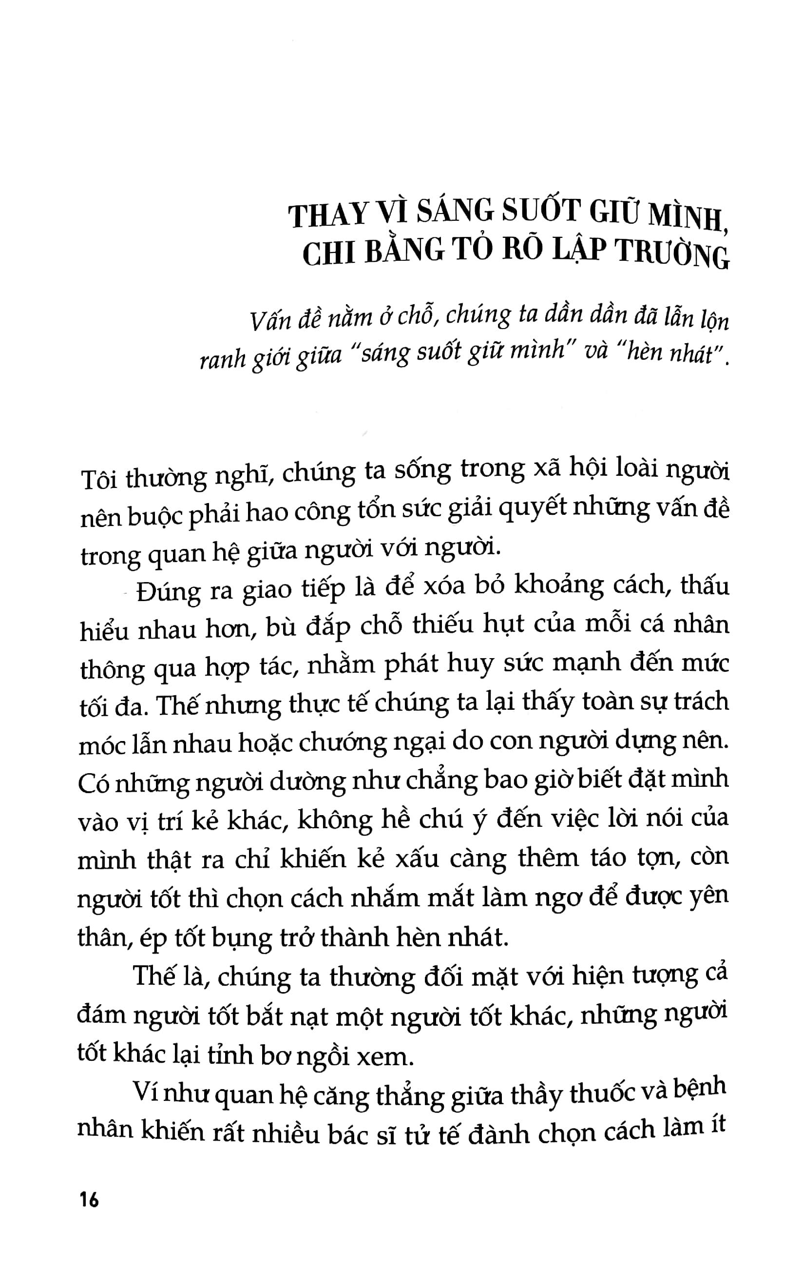 Lòng Tốt Của Bạn Cần Thêm Đôi Phần Sắc Sảo
