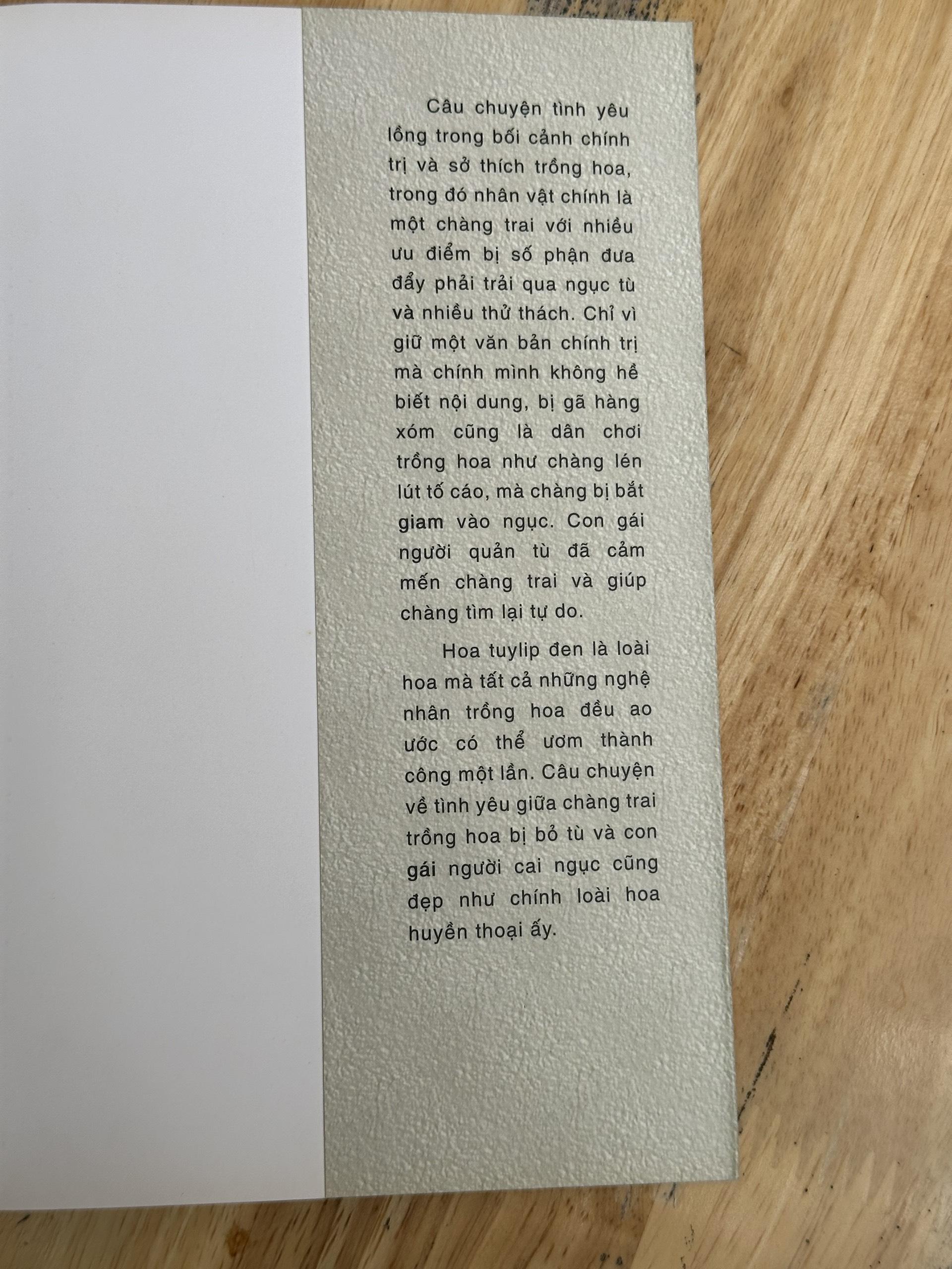 Sách - Hoa Tuylip đen - Sách Văn Học - Tiểu Thuyết Tình Yêu- 2H Books