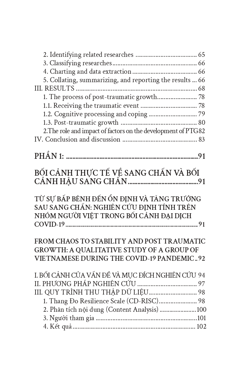 SANG CHẤN TÂM LÝ VÀ TĂNG TRƯỞNG HẬU SANG CHẤN: CÁC TIẾP CẬN LÝ THUYẾT VÀ ỨNG DỤNG TRONG THỰC HÀNH