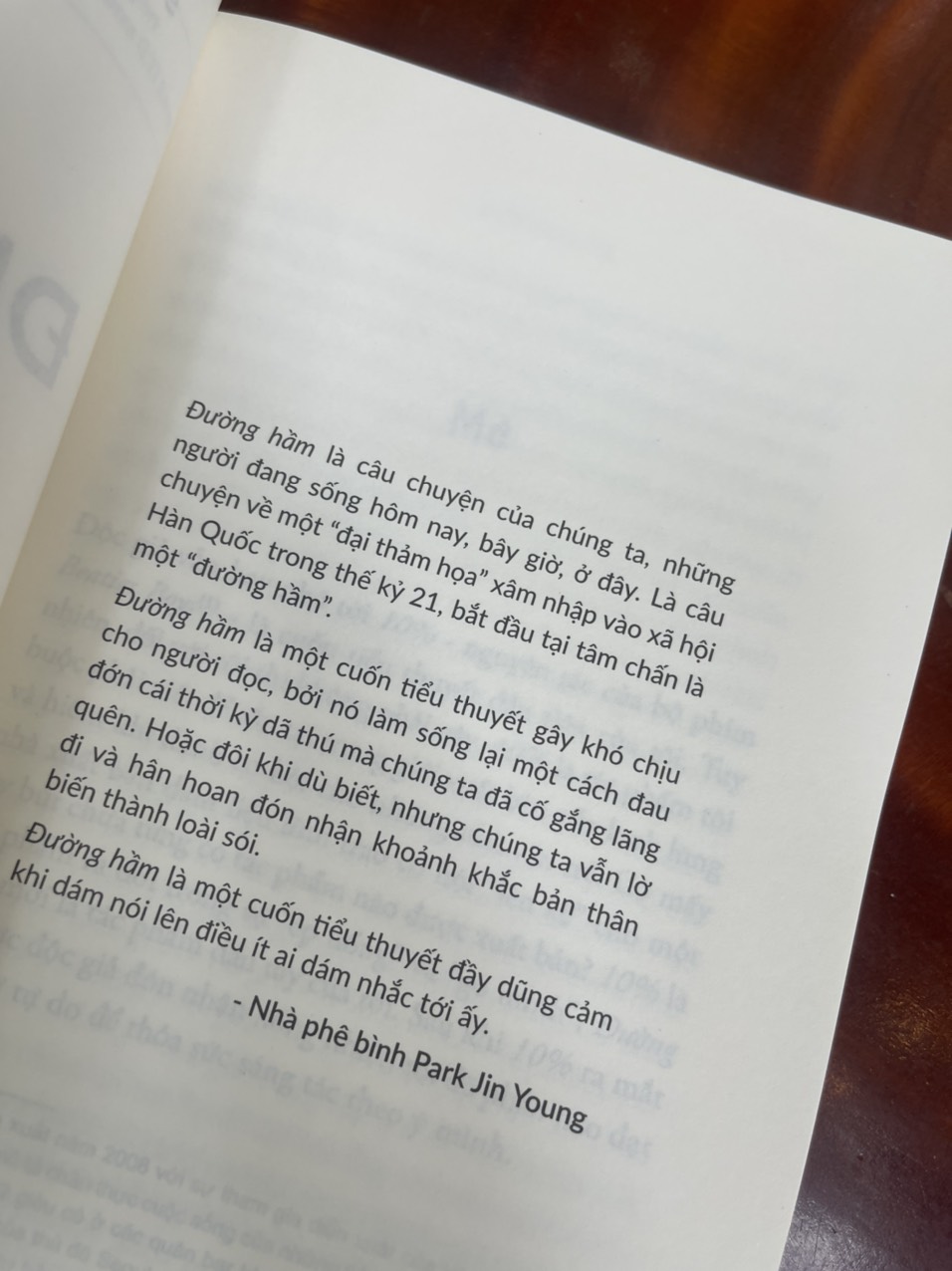ĐƯỜNG HẦM – So Jae Won – Nhã Nam phát hành