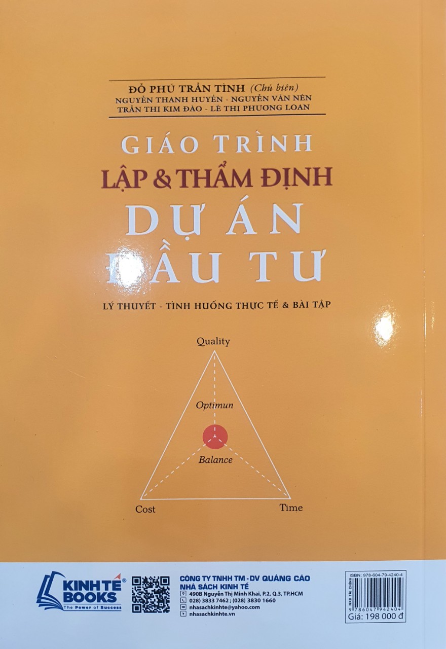 Giáo Trình Lập Và Thẩm Định Dự Án Đầu Tư ( Tái Bản)