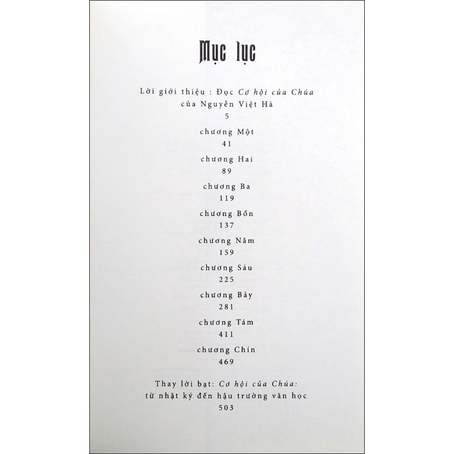 Cơ Hội Của Chúa (Tiểu Thuyết)