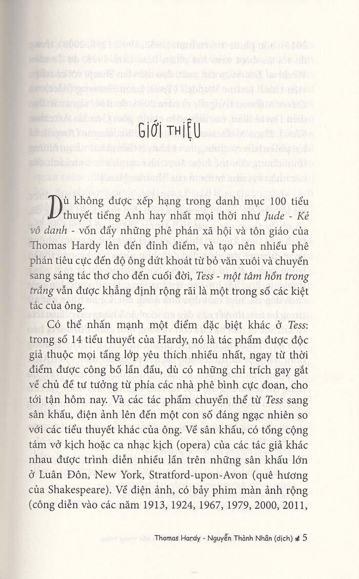 Tess Một Tâm Hồn Trong Trắng