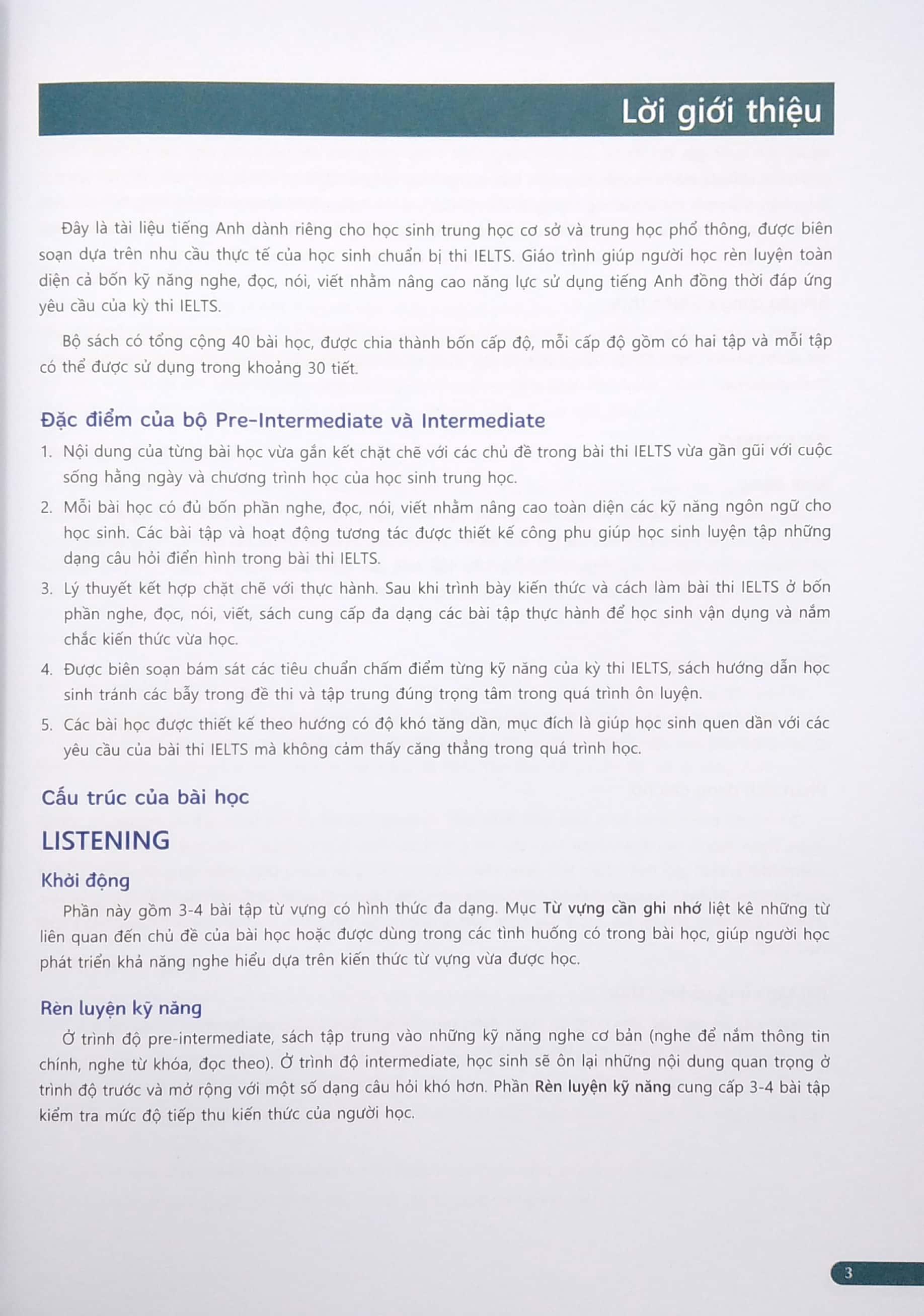 IELTS Trung Học - Intermediate - Book 1