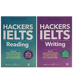 Combo 2 Cuốn Sách Luyện Thi IELTS: Hackers IELTS Reading + Hackers IELTS Writing - Tái Bản Năm 2021 (Tặng Kèm Portcard ta)
