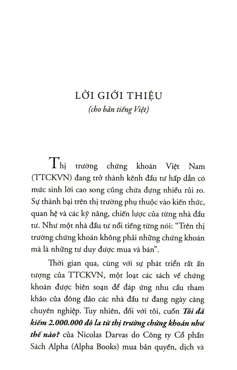 Tôi Đã Kiếm 2.000.000 Đô La Từ Thị Trường Chứng Khoán Như Thế Nào? (Tái Bản 2021)