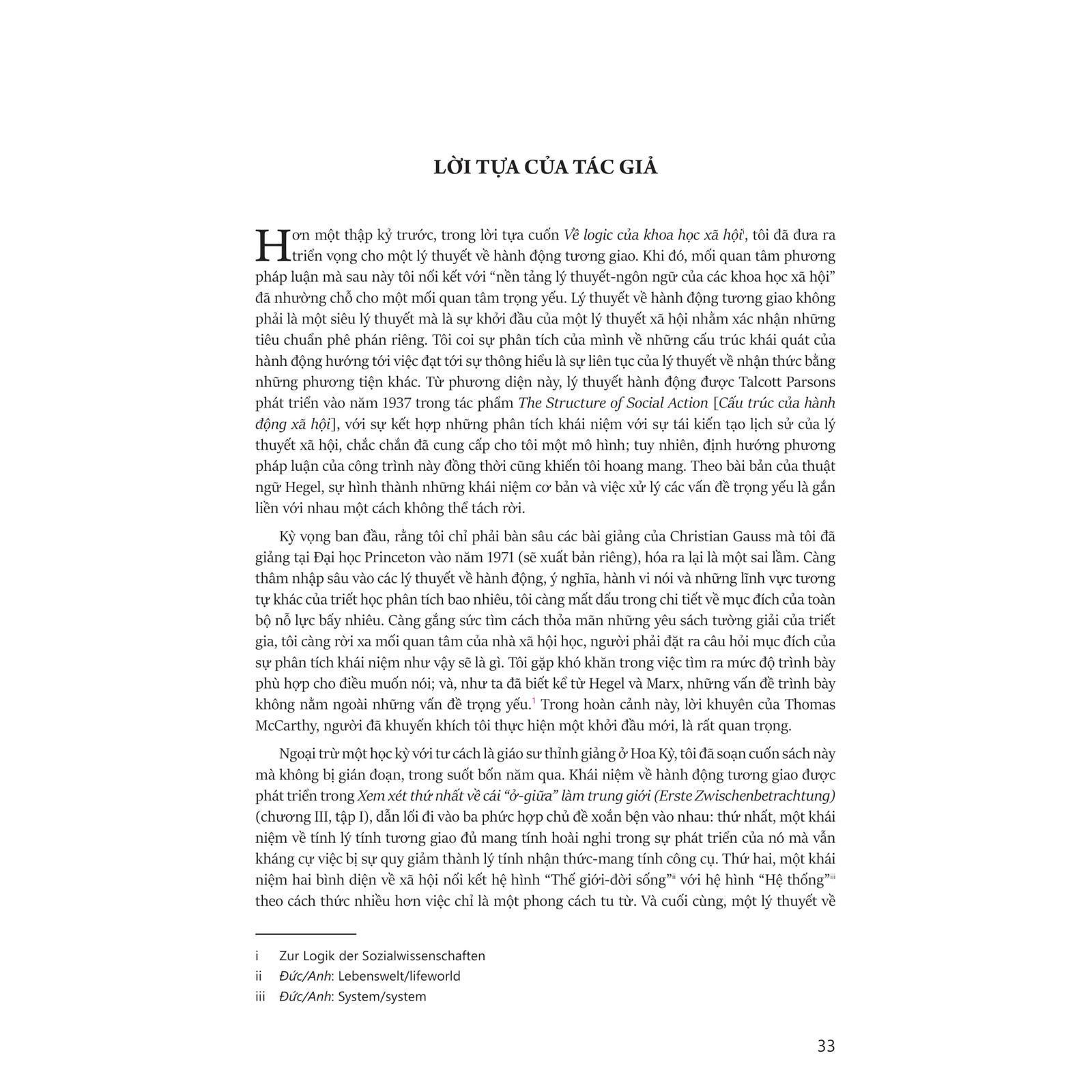 Lý Thuyết Về Hành Động Tương Giao - Theorie Des Kommunikativen Handelns - Bìa Cứng - Bản Quyền