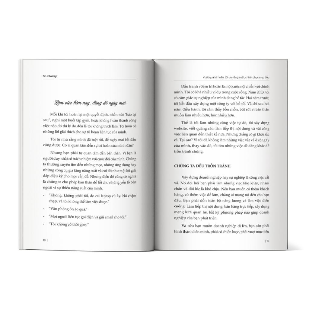Sách - Do it today - Vượt Qua Trì Hoãn, Tối Ưu Năng Suất, Chinh Phục Mục Tiêu MCBooks