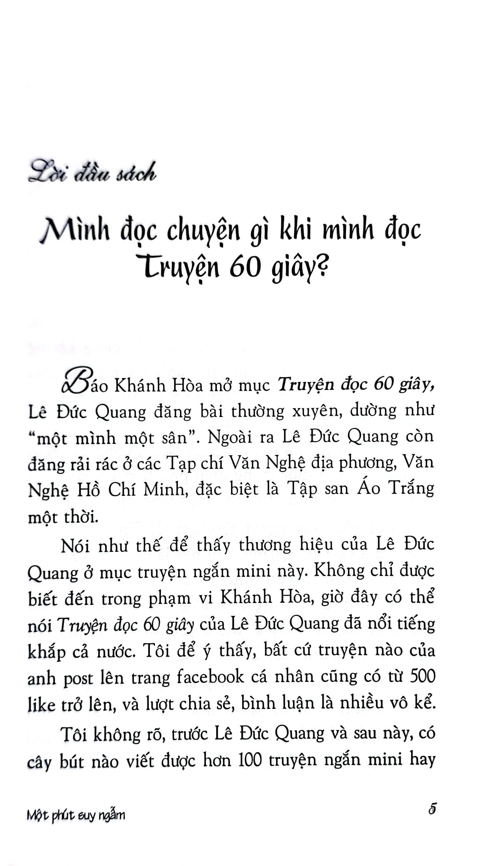 Một Phút Suy Ngẫm