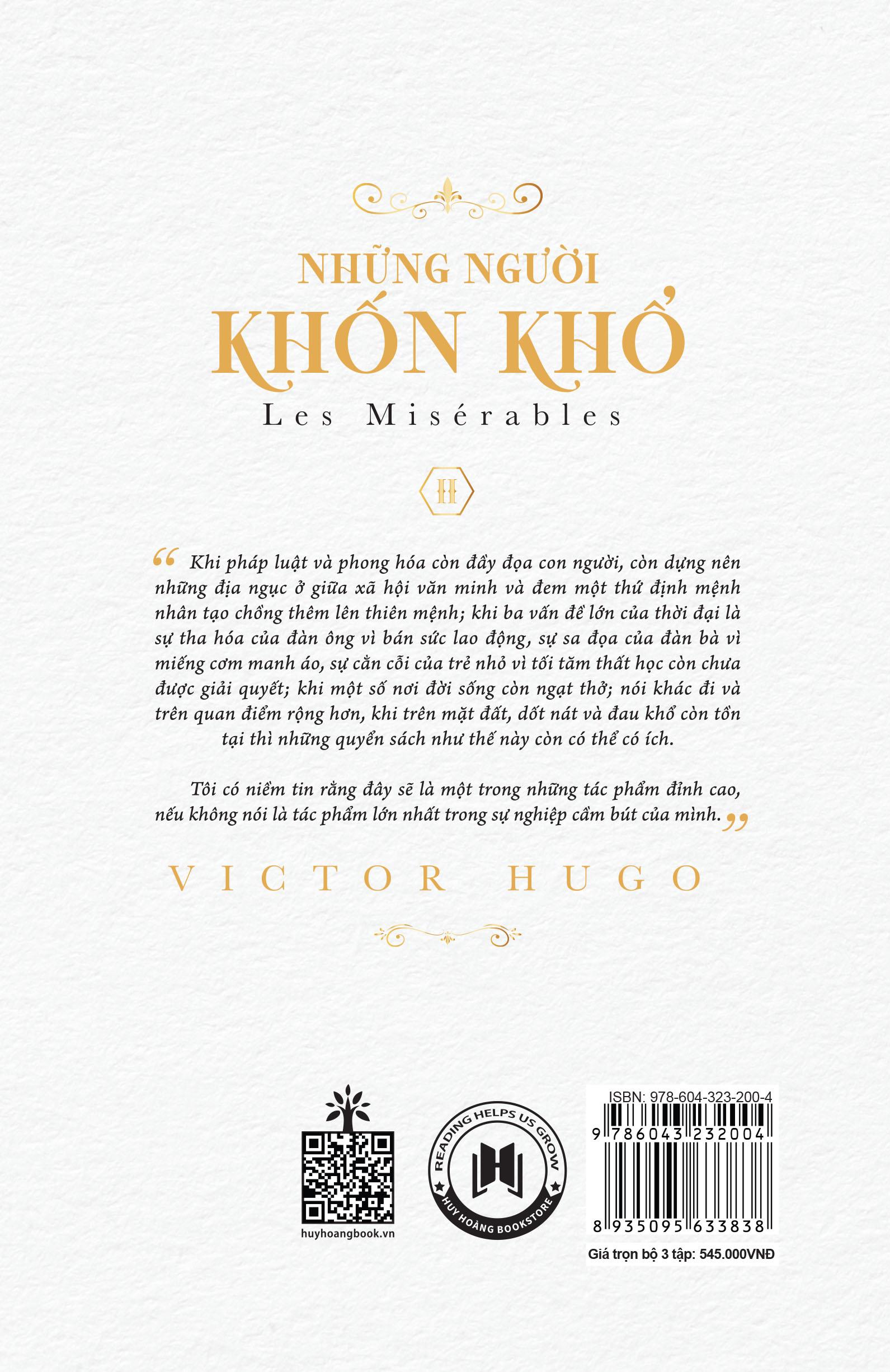 Bộ Sách Những Người Khốn Khổ (Bộ 3 Cuốn) (Tái Bản 2024)