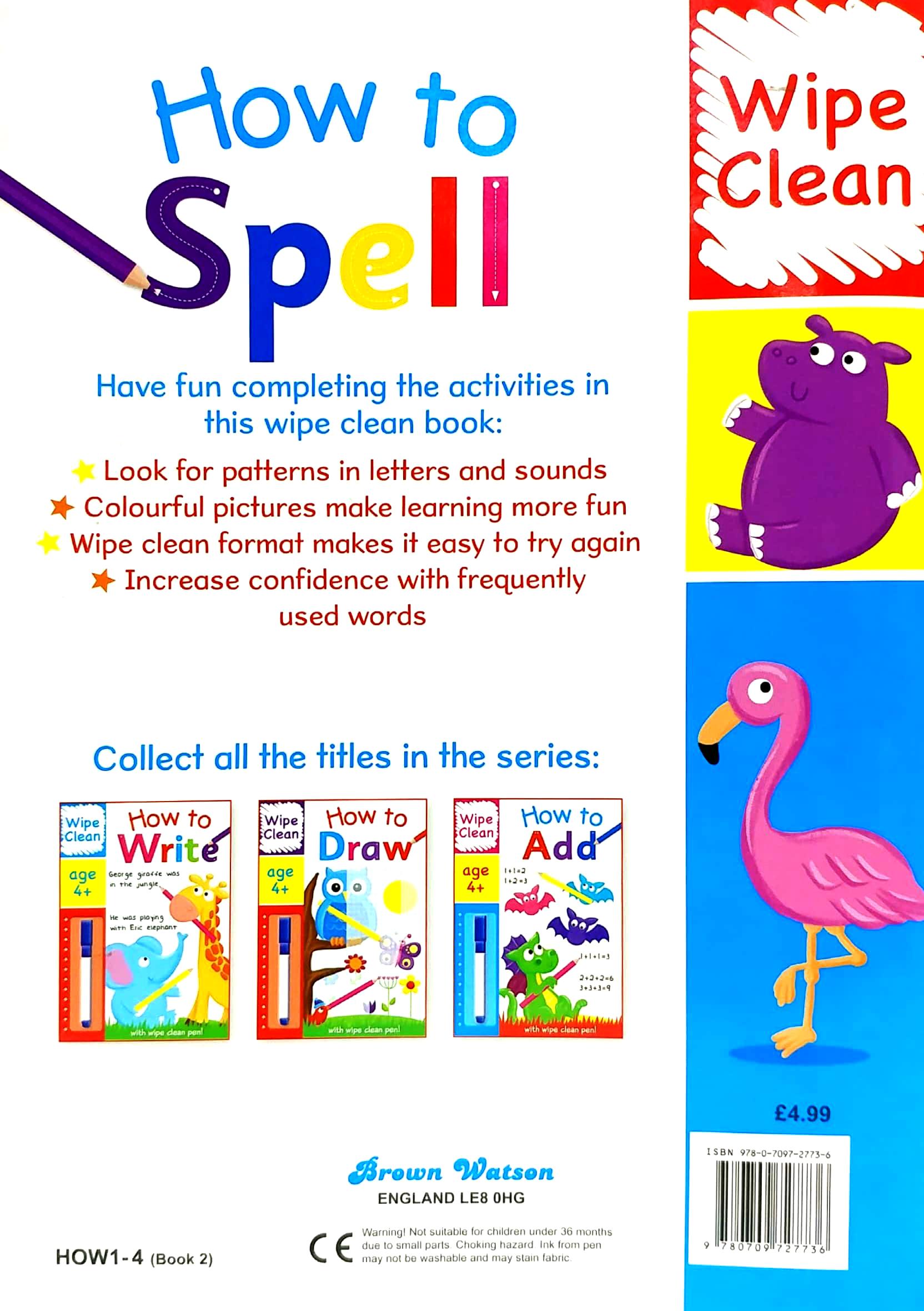 Wipe Clean I Can Spell - Book With Pen Age 6+