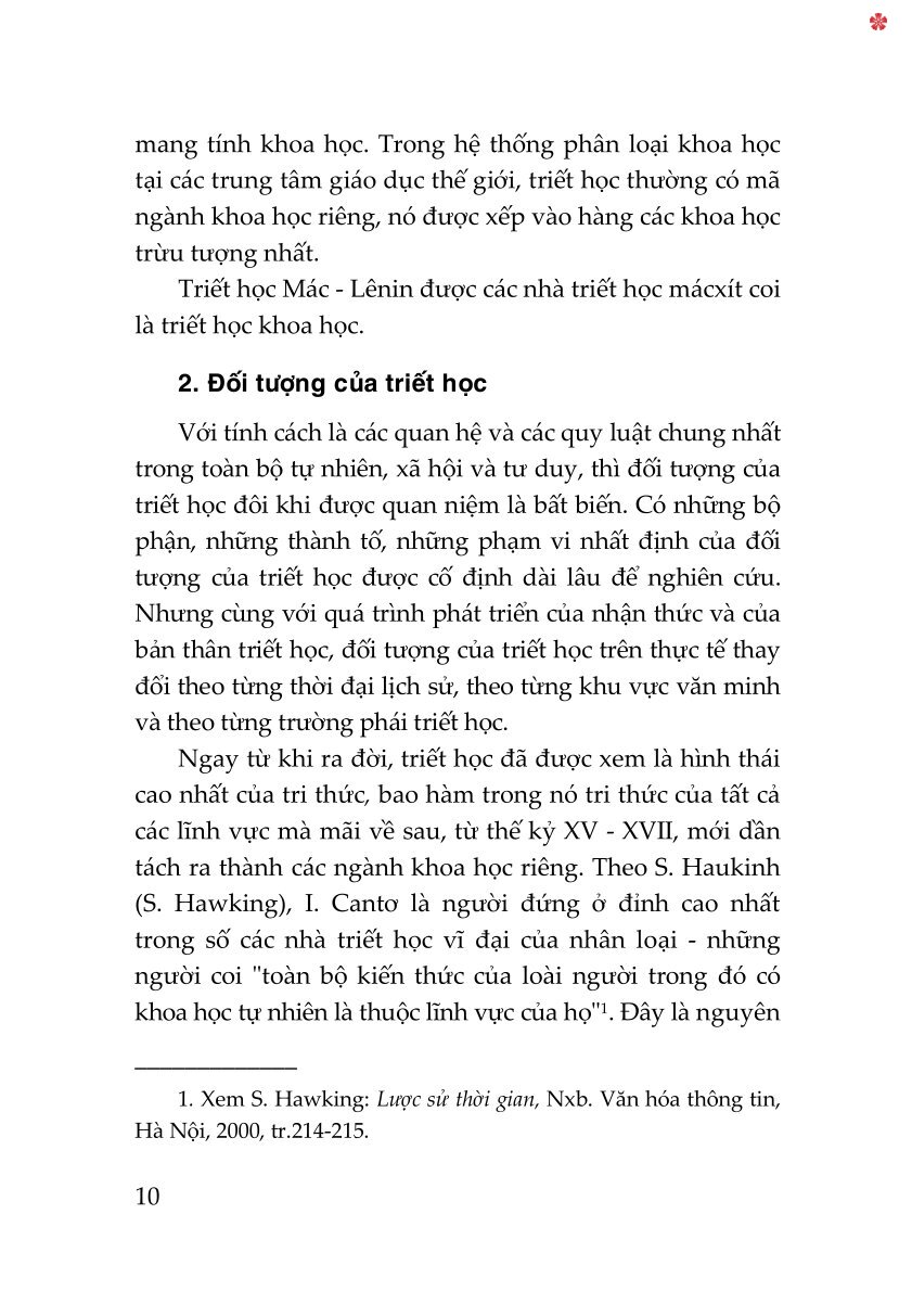 Giáo trình Triết học (Dùng cho khối không chuyên ngành triết học trình độ đào tạo thạc sĩ, tiến sĩ các ngành khoa học tự nhiên, công nghệ) - bản in 2025