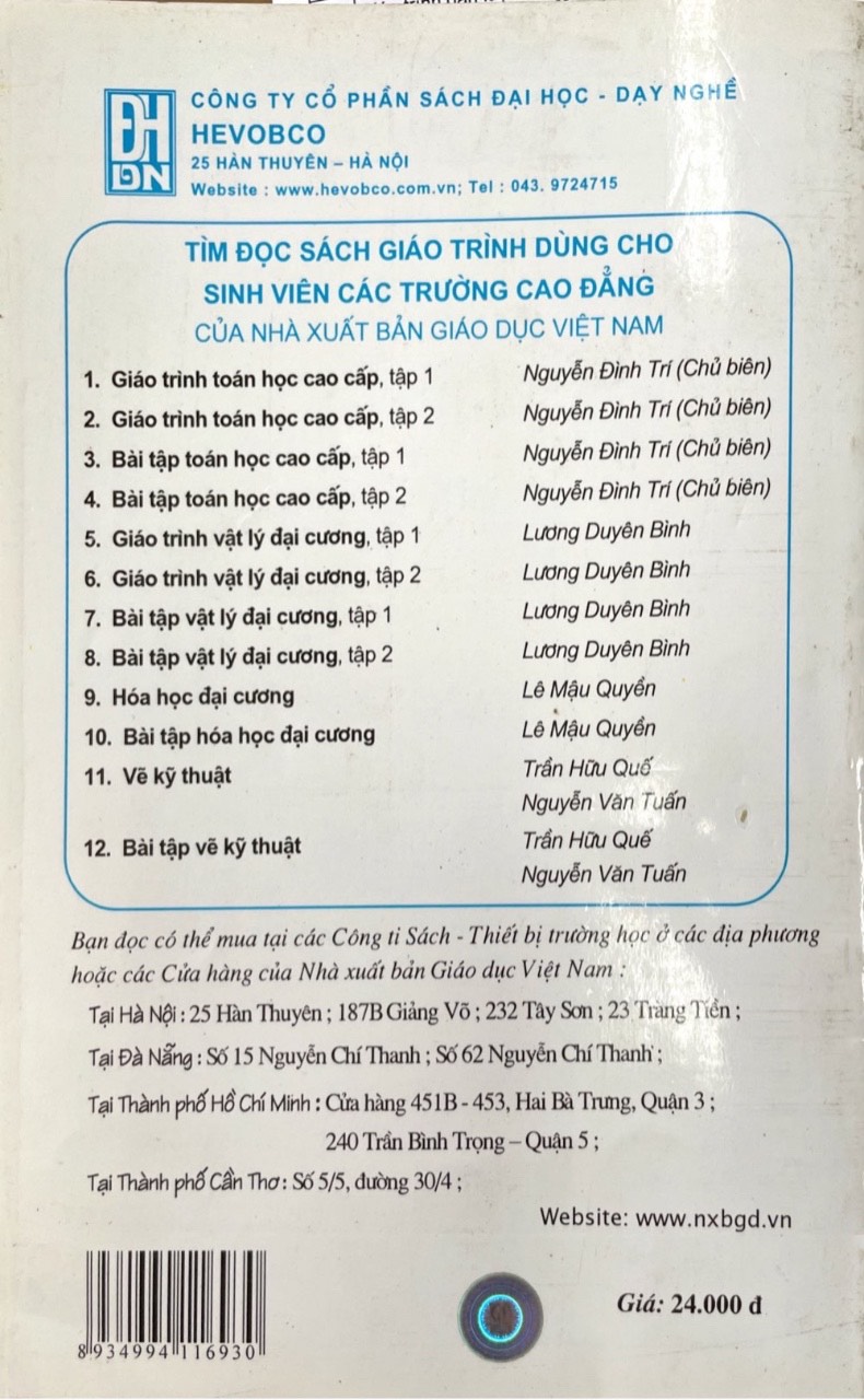 Giáo trình Vật lý đại cương, tập 1 (dùng cho sinh viên các trường cao đẳng)