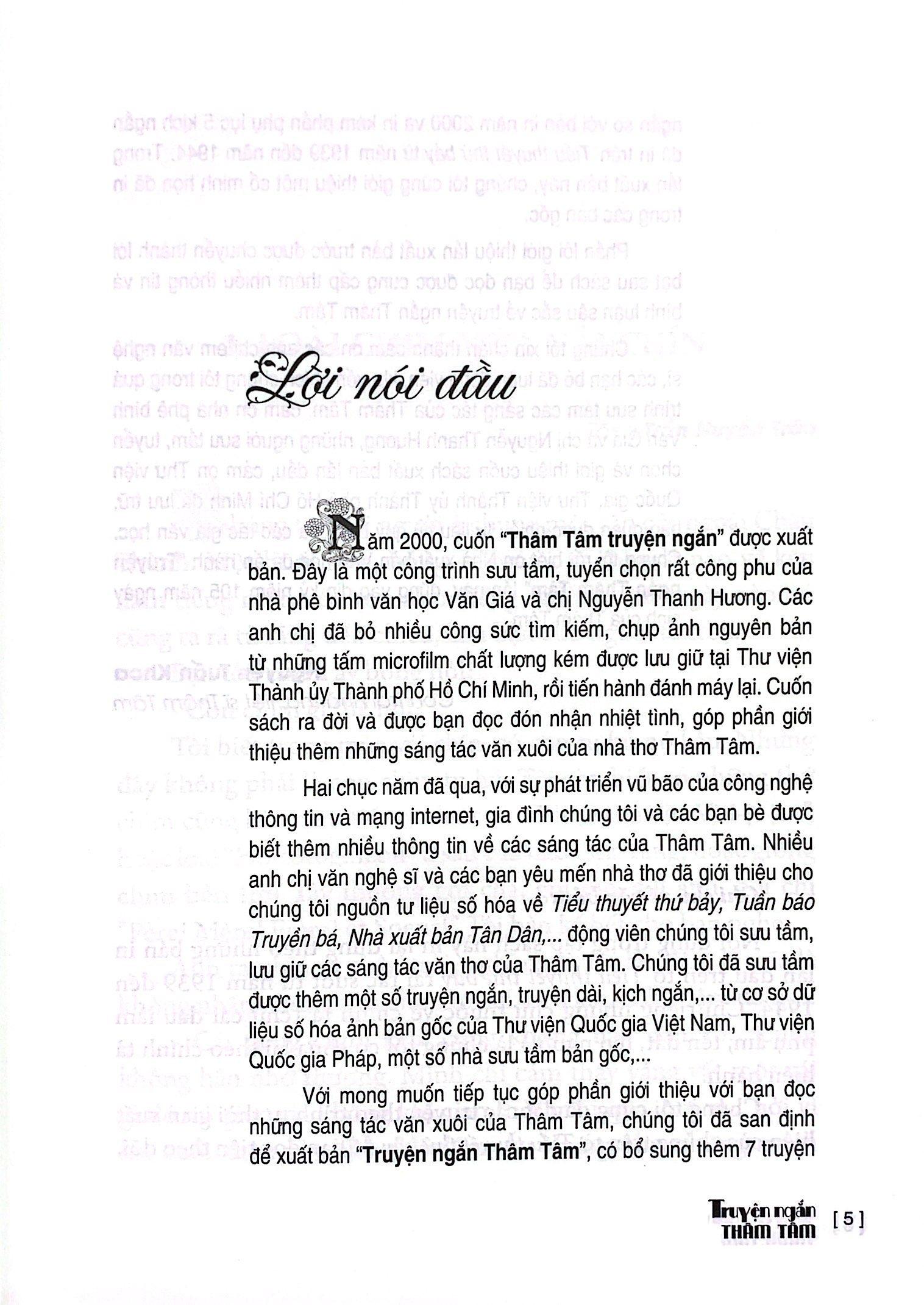 Truyện Ngắn Thâm Tâm