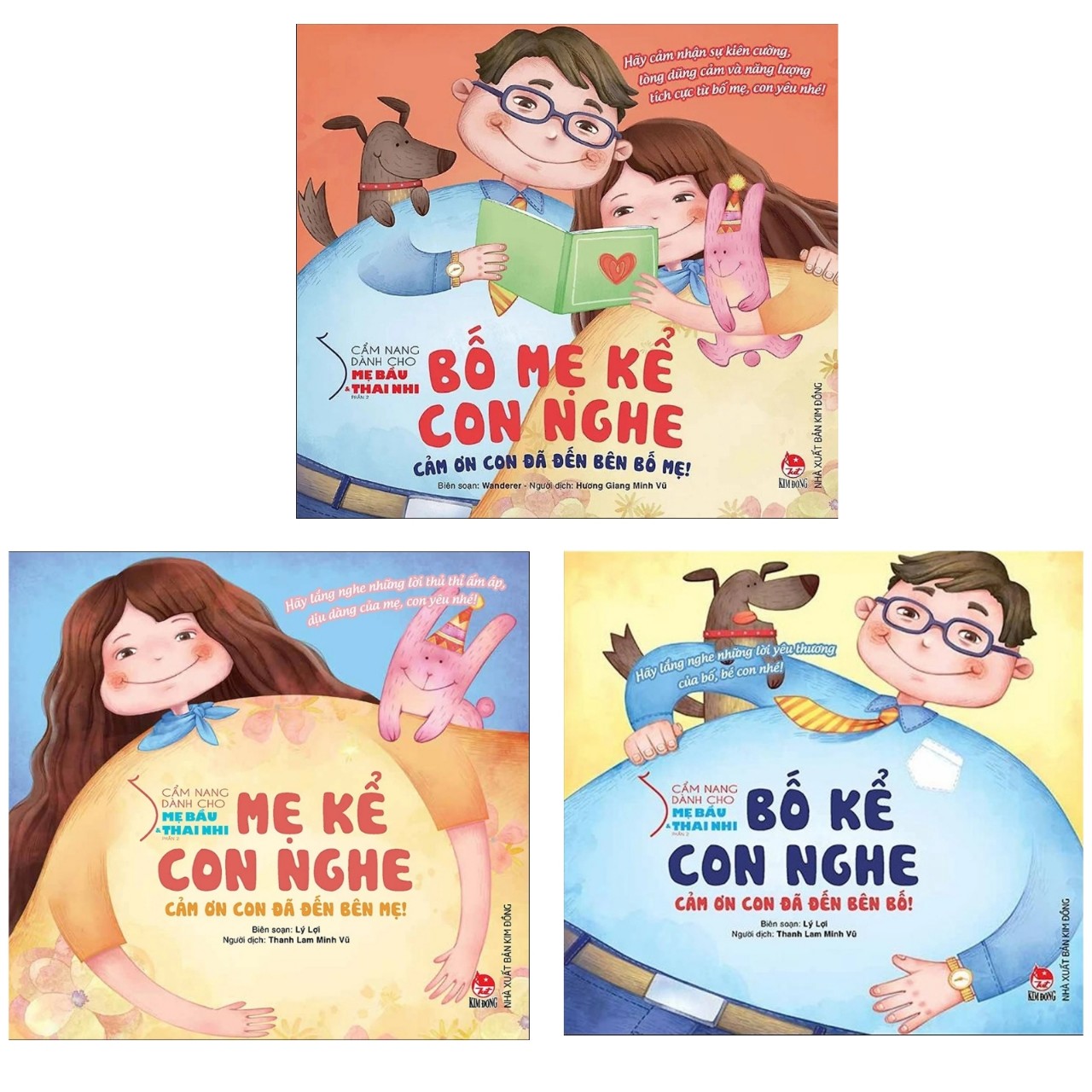 Combo 3 cuốn Cẩm nang dành cho mẹ bầu và thai nhi : Bố mẹ kể con nghe + Mẹ kể con nghe + Bố kể con nghe - ( tặng kèm Bookmark Aha