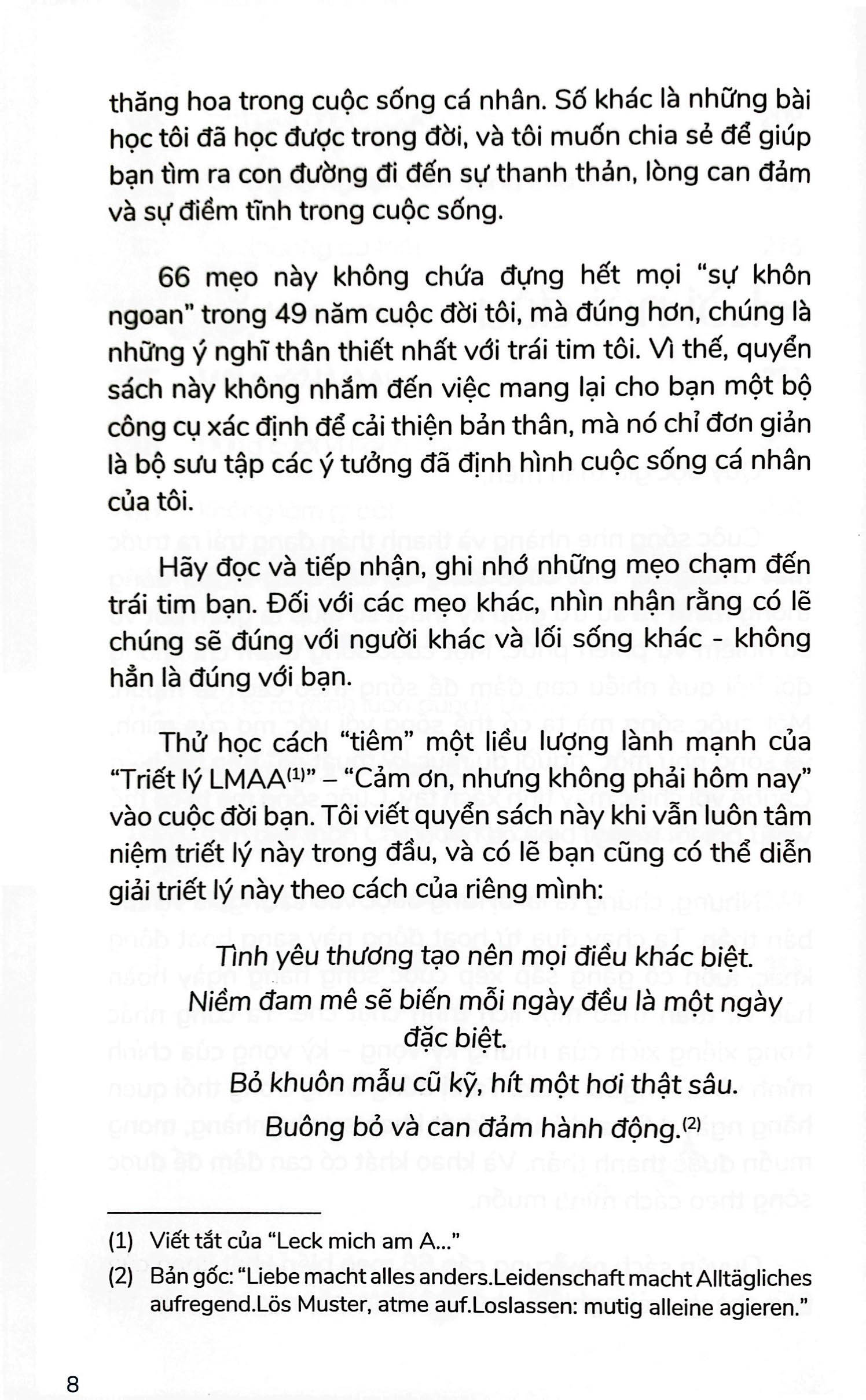 Cảm Ơn, Nhưng Không Phải Hôm Nay! - Triết Lý LMAA