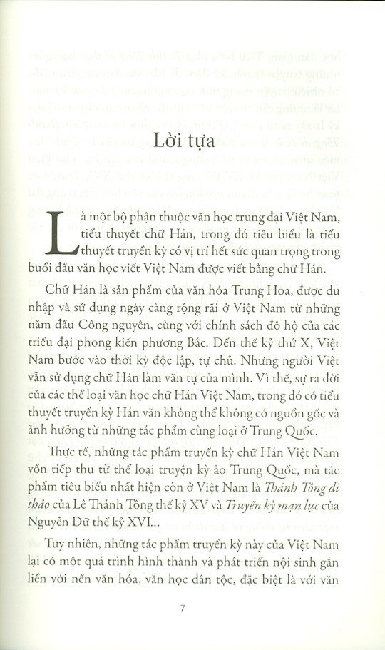 Văn Học Trung Đại Việt Nam Nhìn Từ Thể Loại Tiểu Thuyết Truyền Kỳ Chữ Hán (TH)