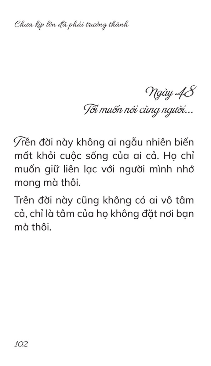 Chưa Kịp Lớn Đã Phải Trưởng Thành -The Journey Of Youth (Phiên Bản Song Ngữ Anh-Việt)