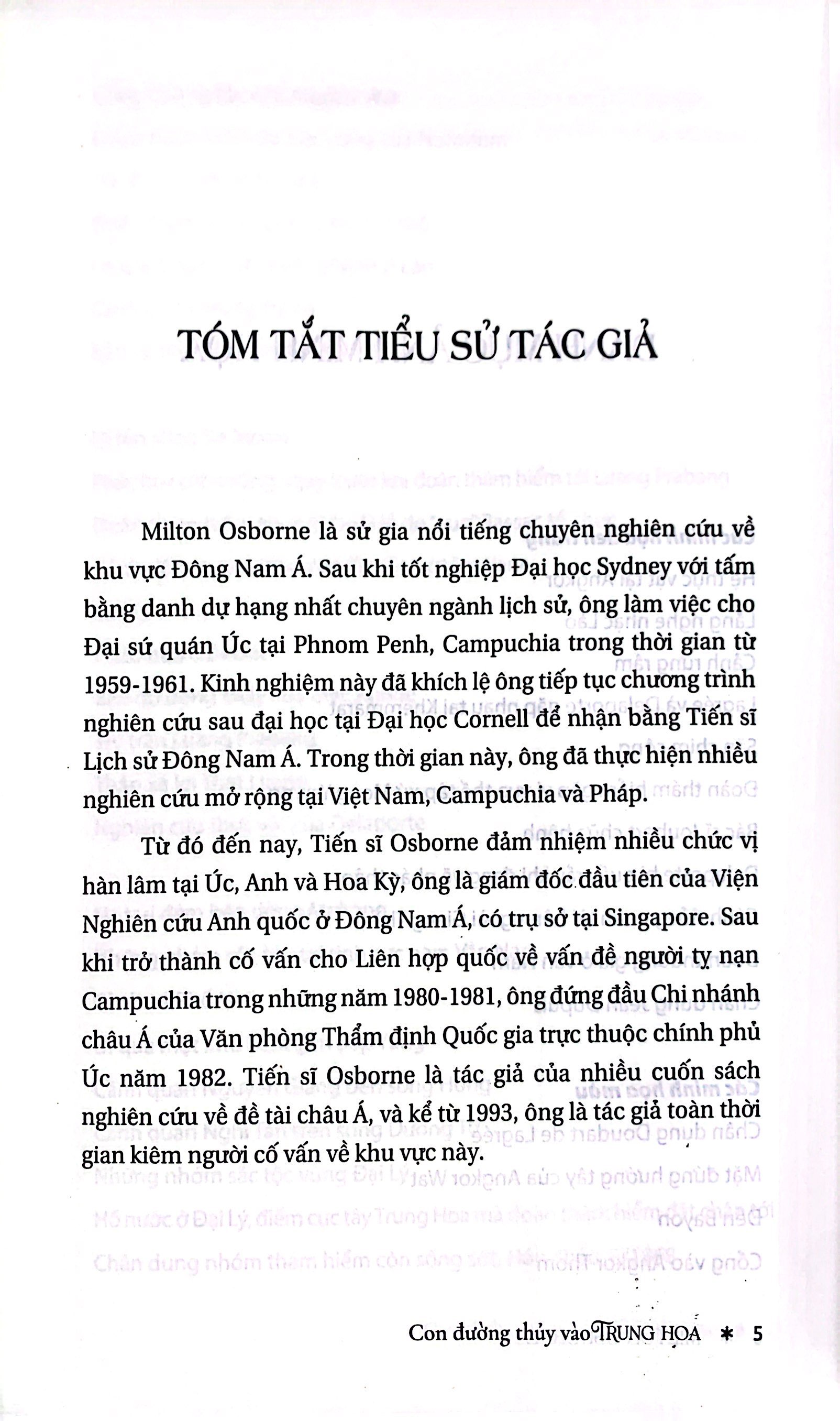 Con Đường Thủy Vào Trung Hoa - Tác Giả Milton Osborne (PN)