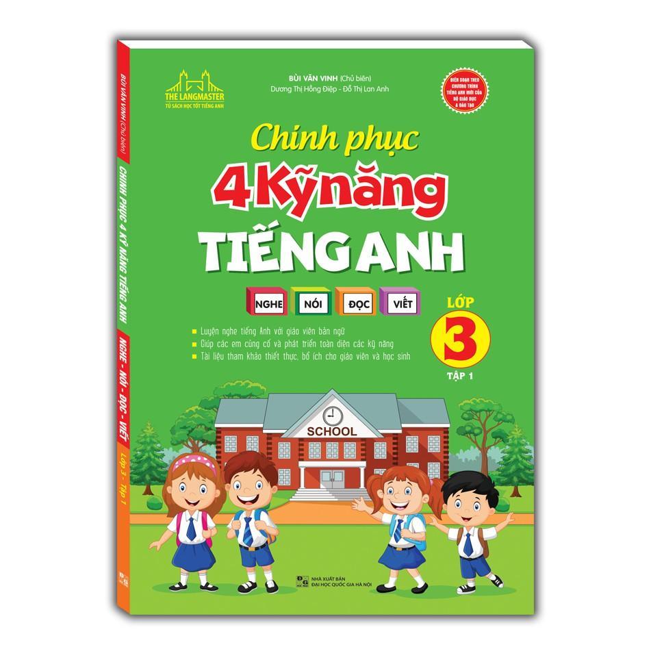 Sách - Chinh Phục 4 Kỹ Năng Tiếng Anh Nghe - Nói - Đọc - Viết Lớp 3 - Combo 2 Tập - Minh Thắng