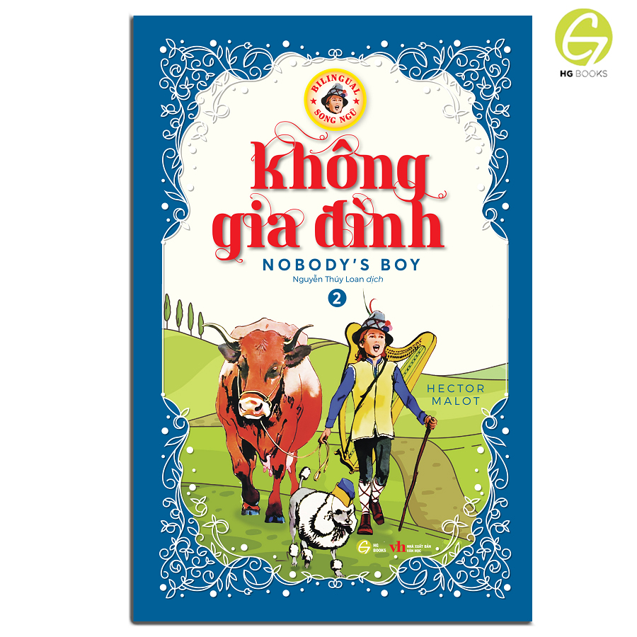 Sách - Không gia đình - Sách song ngữ văn học kinh điển, tặng kèm file nghe & note từ vựng, combo 2 cuốn - HG Books
