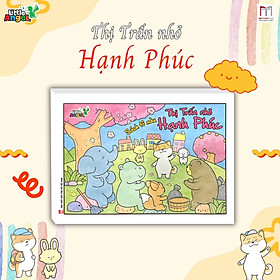 Sách - Sách Tô Màu - Thị Trấn Nhỏ Hạnh Phúc (bìa có nhũ)
