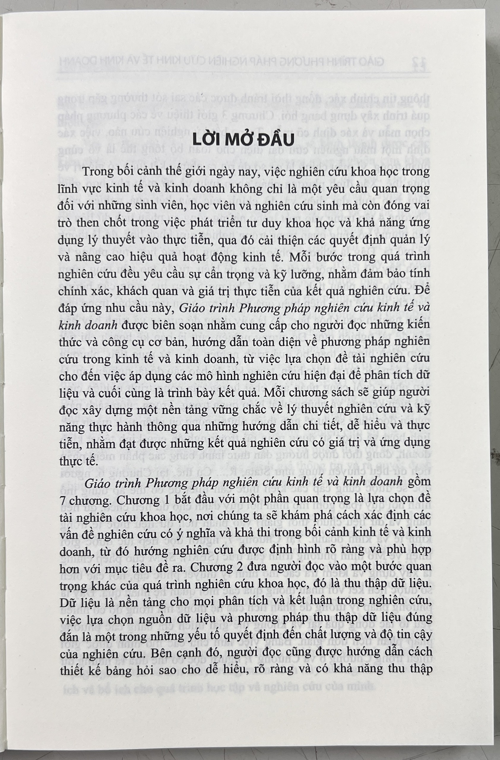 Sách - Giáo Trình Phương Pháp Nghiên Cứu Kinh Tế Và Kinh Doanh