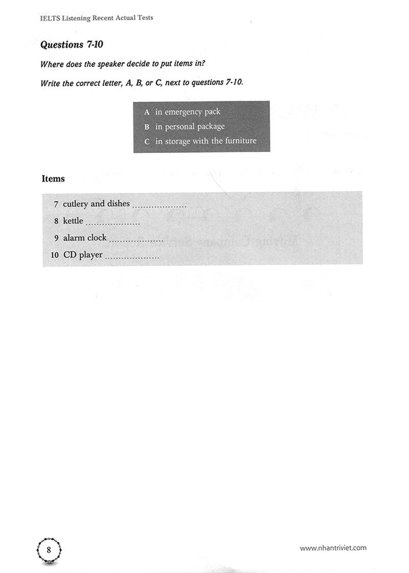Ielts Listening Recent Actual Test