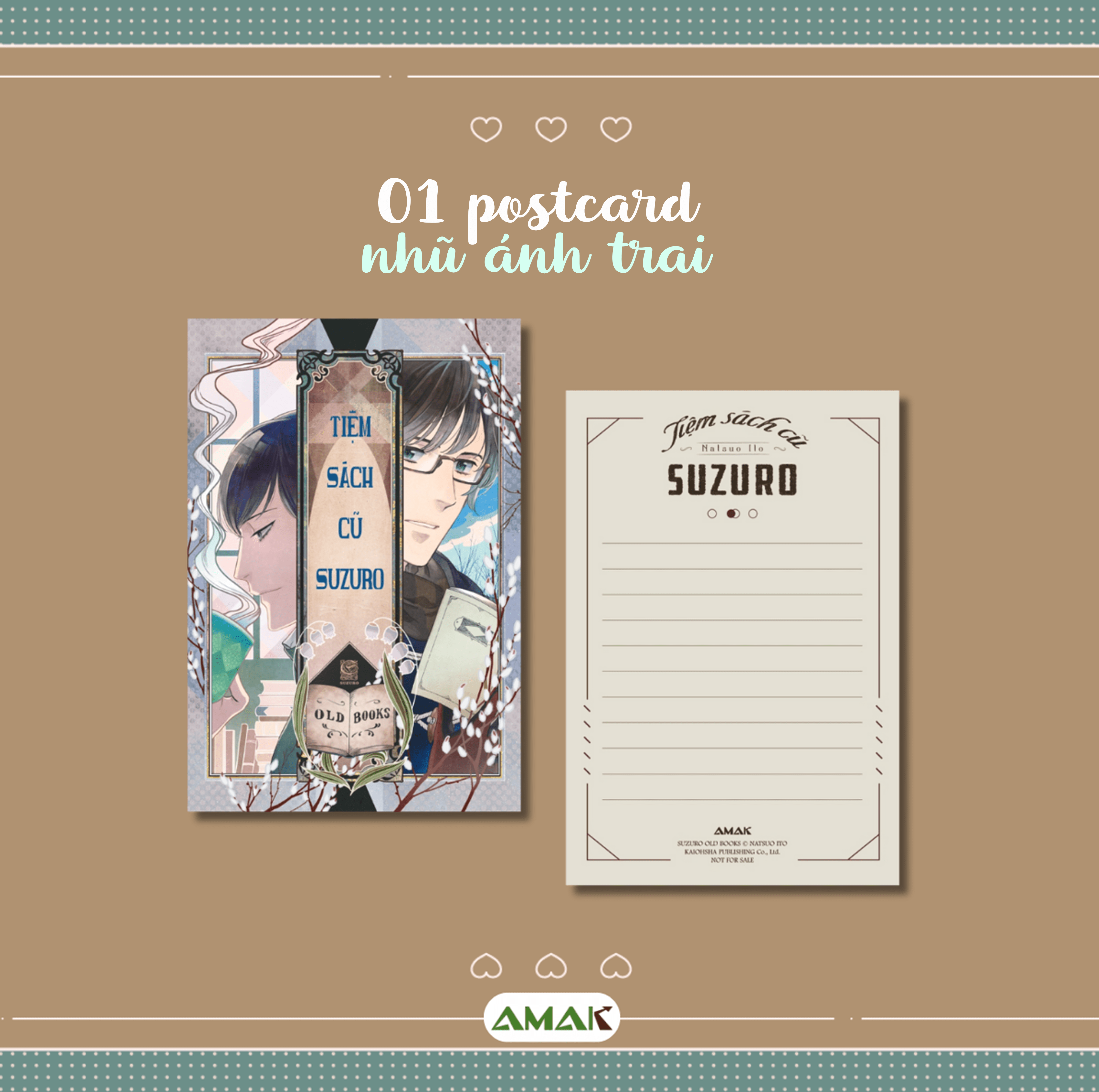 Sách - Suzuro Old Books - Tiệm Sách Cũ Suzuro - Tặng Kèm Bookmark Hai Mặt + Postcard Nhũ Ánh Trai + Lót Ly Bồi Đôi