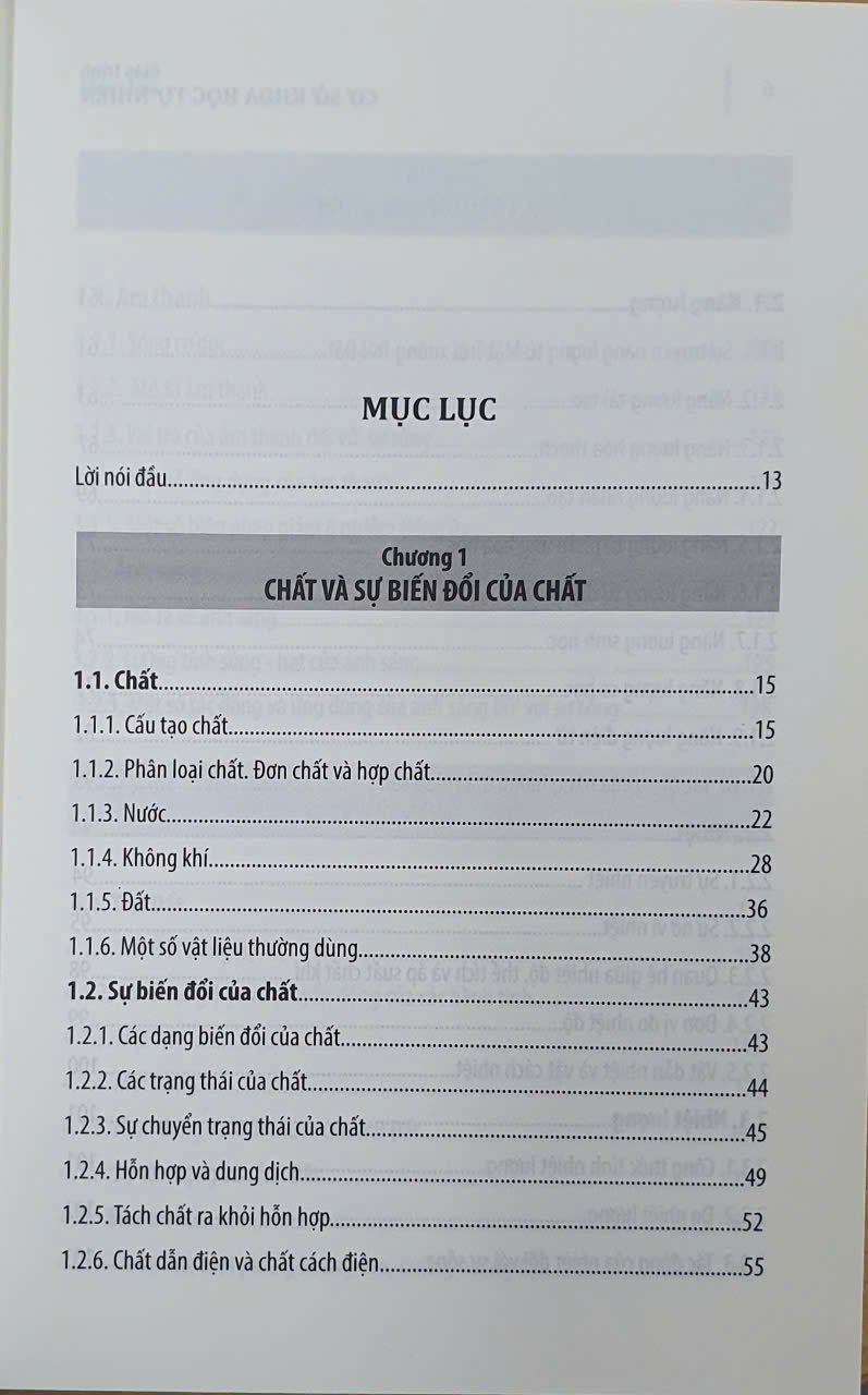 Sách - Giáo trình cơ sở khoa học tự nhiên