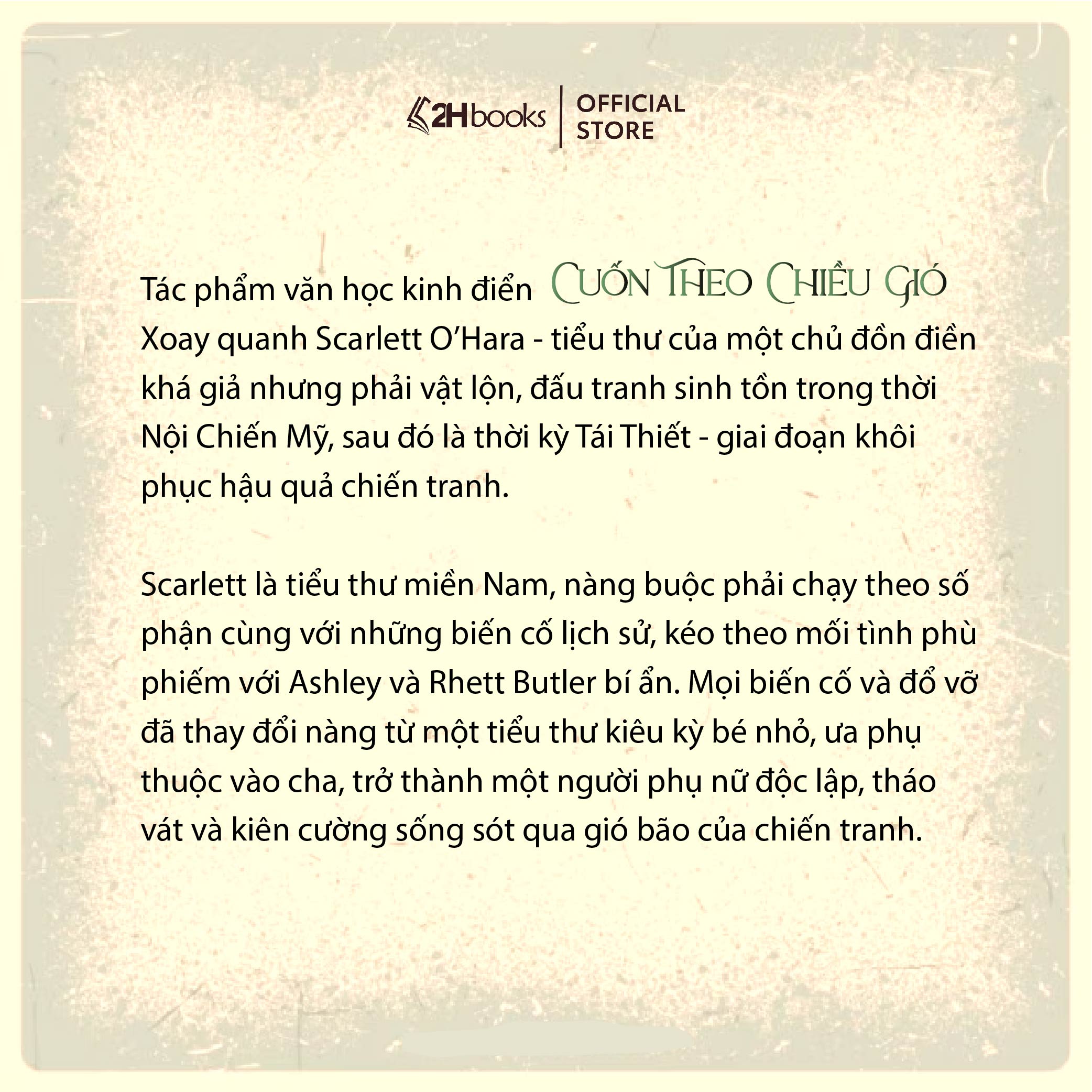 Sách Cuốn theo chiều gió bìa cứng, Tiểu thuyết kinh điển, Tiểu thuyết đạt giải Pulitzer 1937, 2HBooks