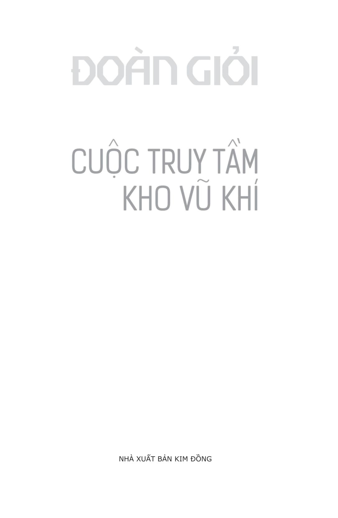 Sách - Cuộc Truy Tầm Kho Vũ Khí (Tái Bản 2025)