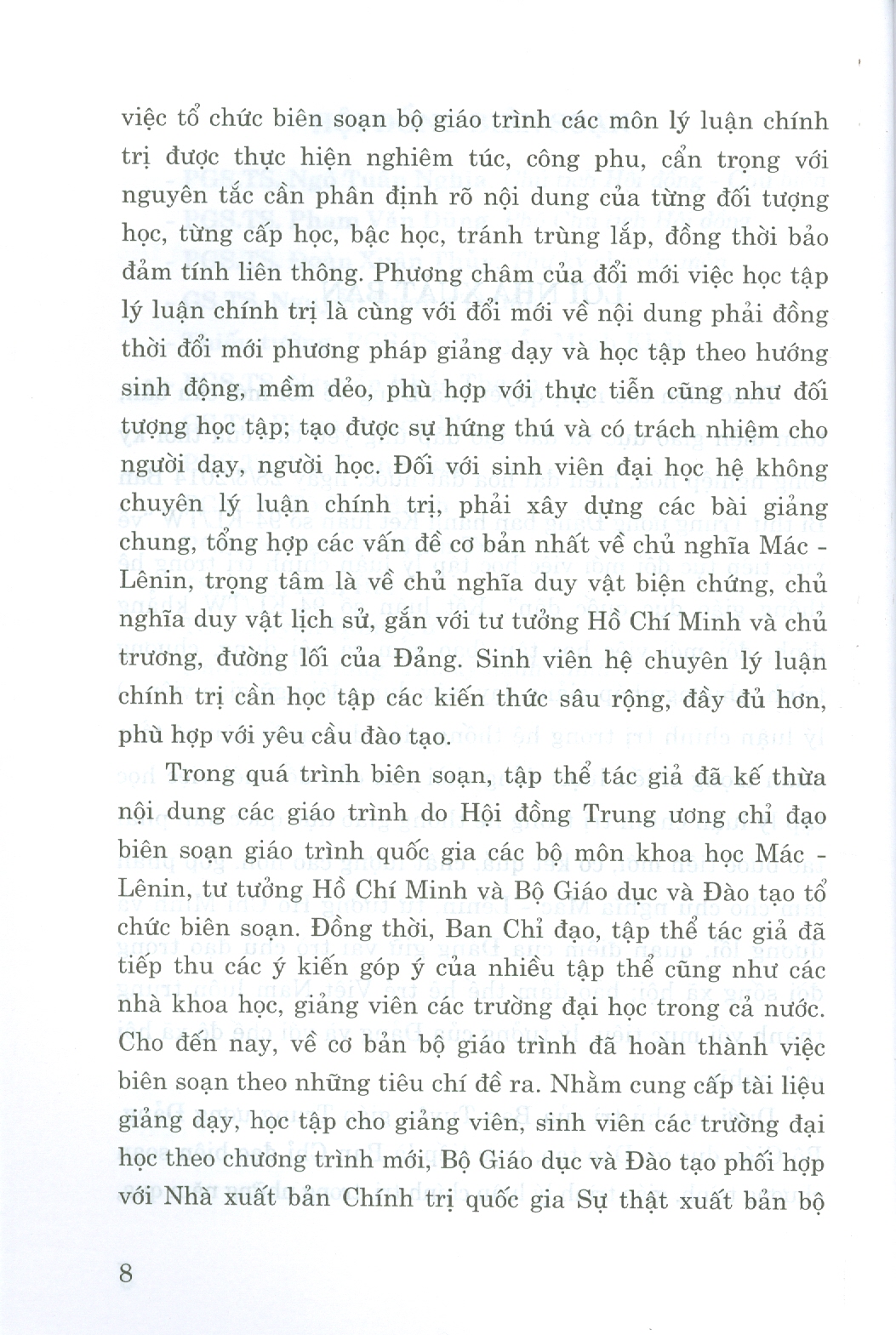 Giáo Trình Kinh Tế Chính Trị Mác – Lênin (Dành Cho Bậc Đại Học Hệ Không Chuyên Lý Luận Chính Trị) - Bộ mới năm 2021