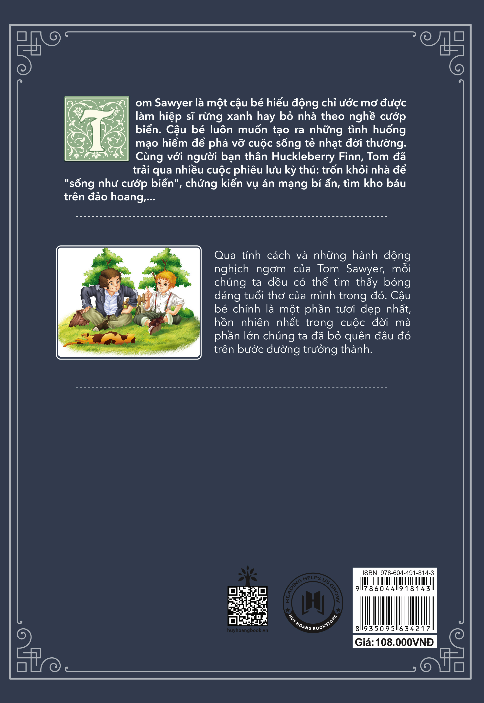 NHỮNG CUỘC PHIÊU LƯU CỦA TOM SAWYER
Tít phụ: Danh tác trong nhà trường