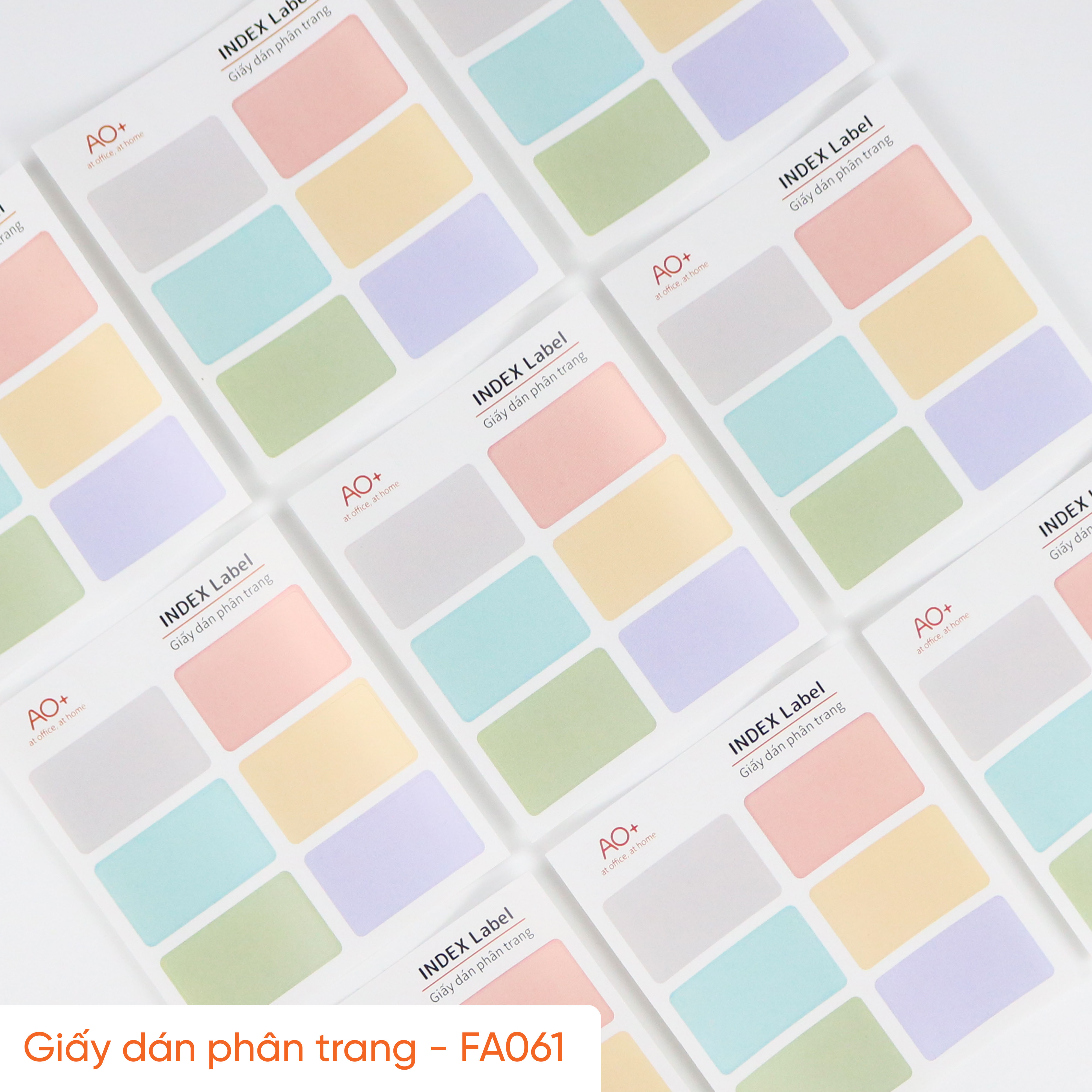 Giấy Dán Phân Trang AO+, Giấy Note Ghi Chú 6 Màu (10 Cái/ Bộ)