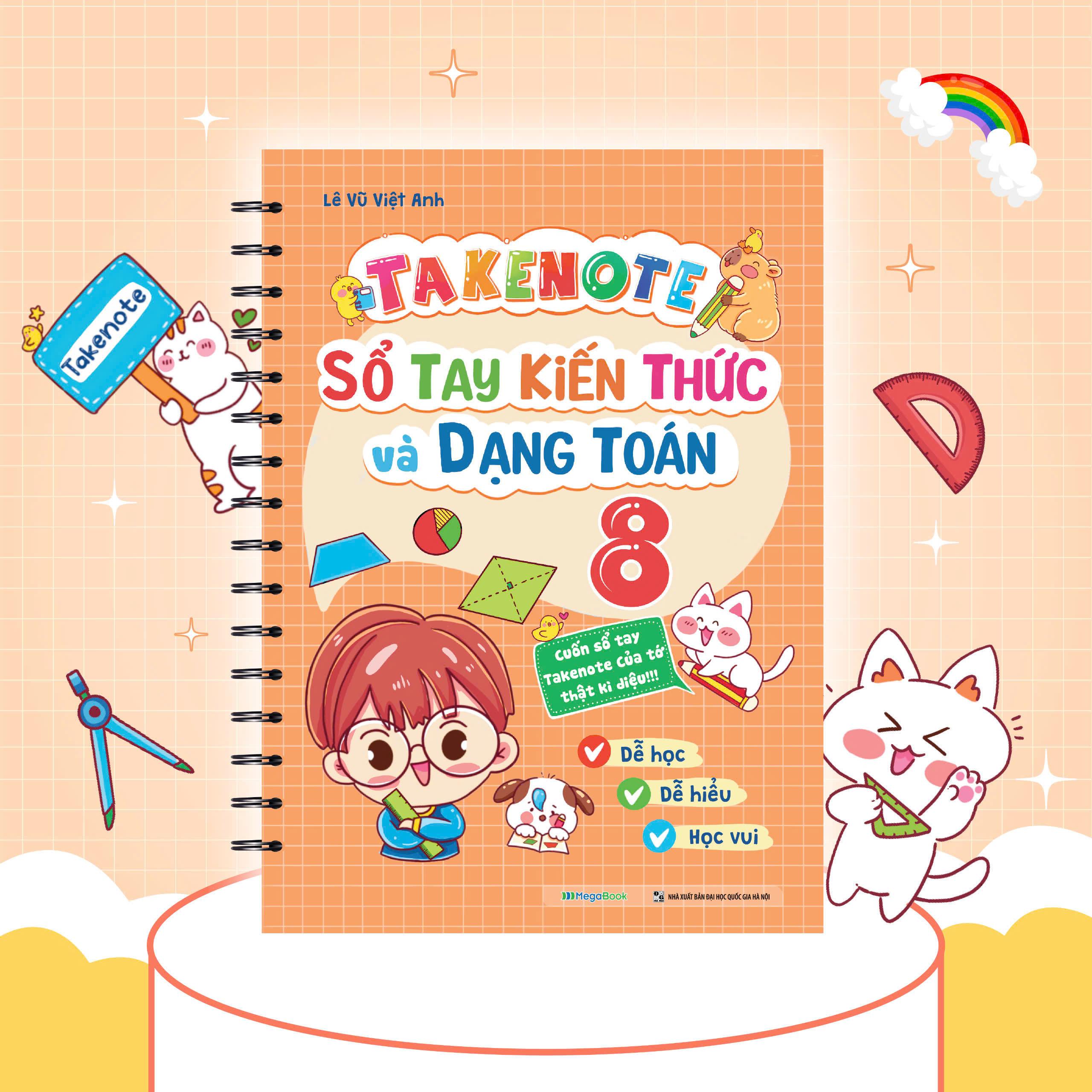Sách - Takenote Sổ Tay Kiến Thức Và Dạng Toán 8