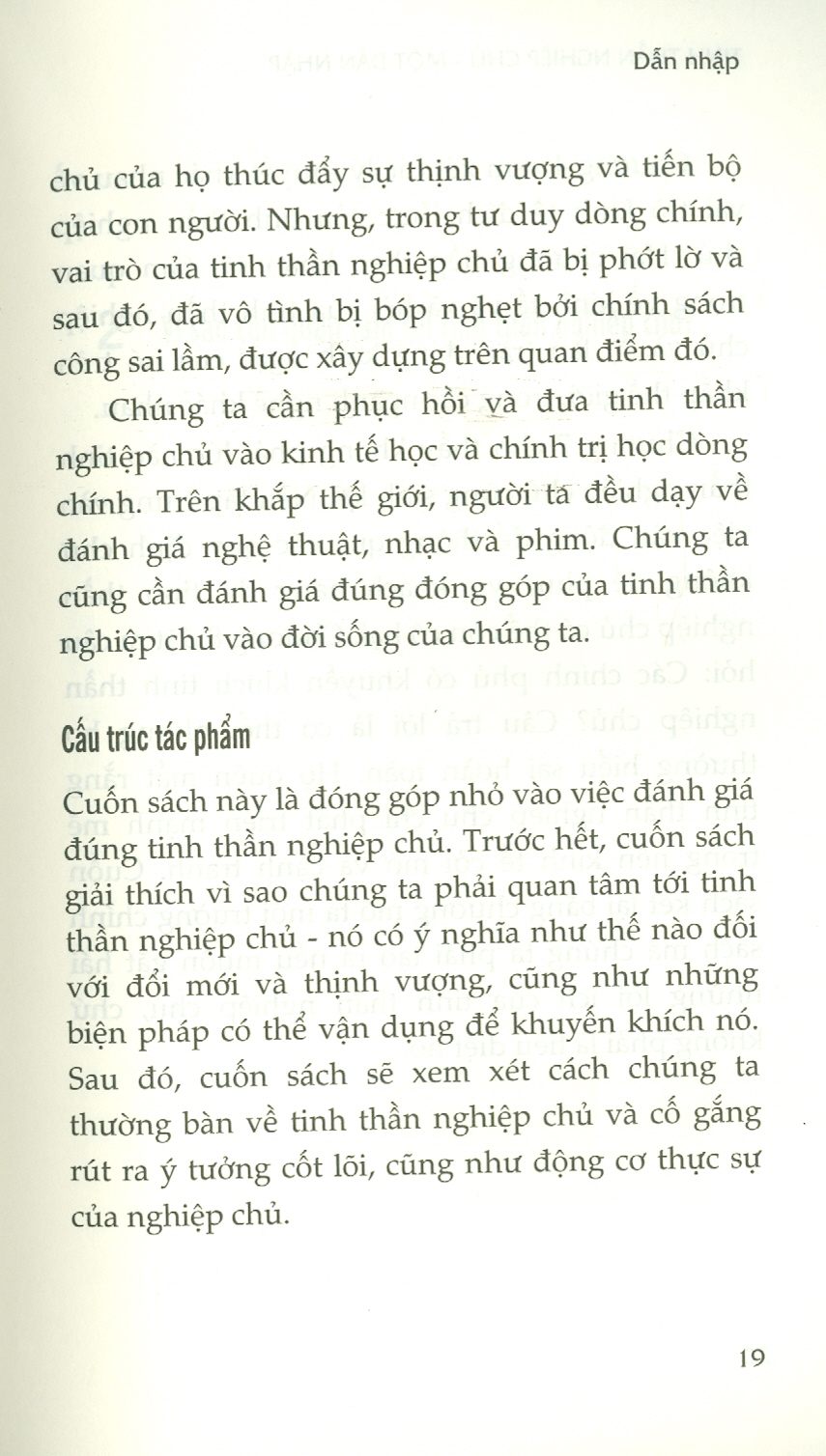 Tinh Thần Nghiệp Chủ - Một Dẫn Nhập - Eamonn Butler - Phạm Nguyên Trường dịch - (bìa mềm)