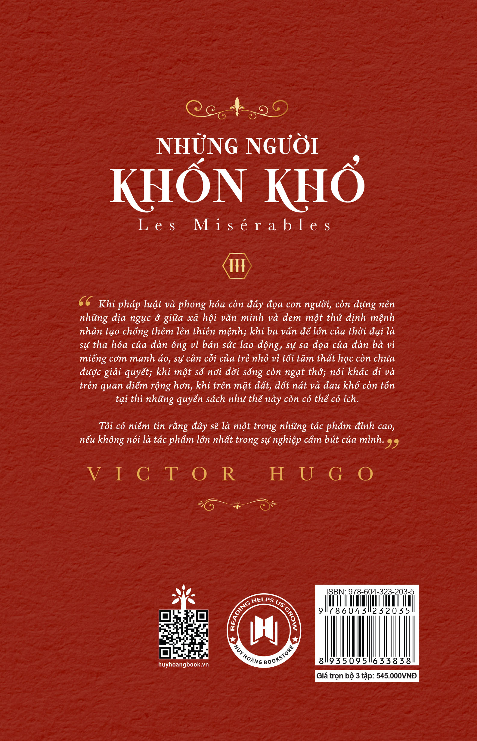 Những Người Khốn Khổ- Victor Hugo- Boxset Trọn Bộ 3 tập (Tái Bản 2024) Tiểu Thuyết Kinh Điển - 2HBooks
