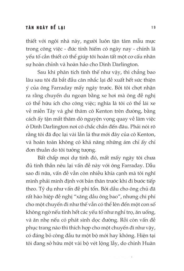 Tàn Ngày Để Lại (Bìa Cứng)